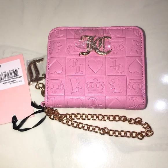 Juicy Couture Cherry Blossom Pretty Pop Small ZA Wallet Back ID Organizer NWT - Picture 3 of 16